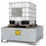 Vasca acciaio zincato 1 IBC da 1000 L