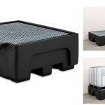 VASCHE MODULARI DI CONTENIMENTO IN PE per IBC Versioni senza griglia, con griglia in acciaio zincato e con griglia in PE