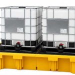 	VASCHE DI CONTENIMENTO IN POLIETILENE PER IBC per 2 cisternette da 1000 litri