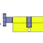 Cilindro per porte rei con pomello da 74mm o 84mm cifratura unica