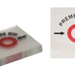 Vetrino quadrato di ricambio per pulsante mis. 6x6 - 1 confezione da 10 pezzi