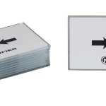 Vetrino rettangolare di ricambio per pulsante mis. 7.6x4 - 1 confezione da 10 pezzi