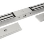 Elettromagnete maxi per porte ad 1 anta con forza trazione fino a 600 kg in alluminio anodizzato colore argento