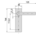 Placca esterna con mezza maniglia senza foro cilindro verniciata nero maniglioni antipanico modello fast ad infilare (porte tagliafuoco)