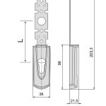 Placca esterna cieca di copertura per maniglioni antipanico con foro cilindro e lunghezza quadro-maniglia 85 mm