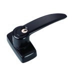 Maniglia esterna in folle verniciata nero con cilindro con combinazione unica sulla maniglia e 3 chiavi nichelate per maniglioni antipanico modello bernini e cellini