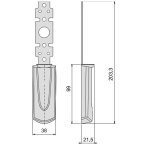 Placca esterna cieca di copertura per maniglioni antipanico senza foro cilindro