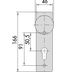 Placca esterna con pomolo fisso e foro cilindro verniciata nero maniglioni antipanico modello fast ad infilare (porte tagliafuoco)
