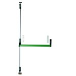 Maniglione antipanico kh2 modello circeo tipo verticale ambidestro con scrocchi alto/basso + aste e barra mm.1200 di colore verde menta