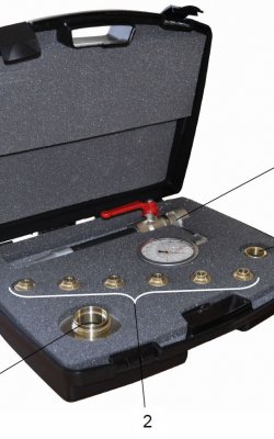 Kit misuratore di pressione dinamica e statica e portata completo di manometro ugelli e riduzioni (0870-1)