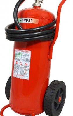 Exintor de incendios con ruedas kg 50 polvo BC EN 1866-1 - Clase de fuego IV B C - Código 12509
