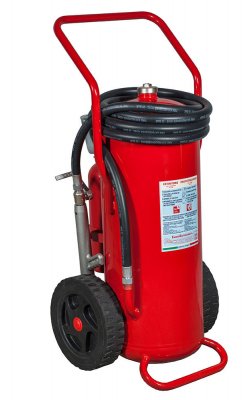 50 L. Water + additive Wheeled Fire Extinguisher with CO2 external cylinder - UNI EN 1866-1 - Model: 19508-52 - MED 2014/90/EU - PED 2014/68/UE