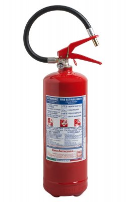 4 Kg Powder Fire Extinguisher UNI EN 3-7 - Kg 4 - Fire Rating 21A 183B C - 21042