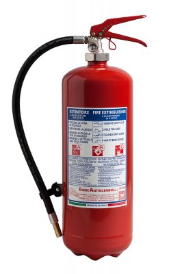 6 Kg Dry Powder Portable Fire Extinguisher - 34A 233BC - UNI EN 3-7  Code: 21063-30