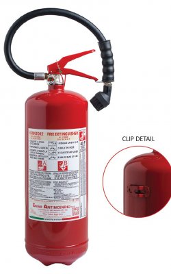 6 L. Water + Additive FIRE EXTINGUISHER - 21A 183B 40F - Model 22062-2E - PED - UNI EN 3-7 2014/68/EU