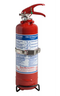 1 Kg Powder Fire Extinguisher UNI EN 3-7 - kg 1 - Fire Rating 8 A 34 B C - Model 21010-1