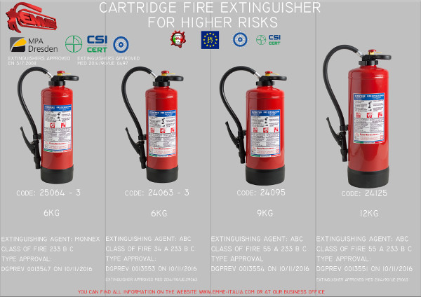 estintori per imabarcazioni serie mare